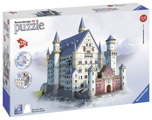 PUZZLE 3D CASTELUL NEUSCHWANSTEIN, 216 PIESE (RVS3D12573) - Libelula Vesela - Jucarii