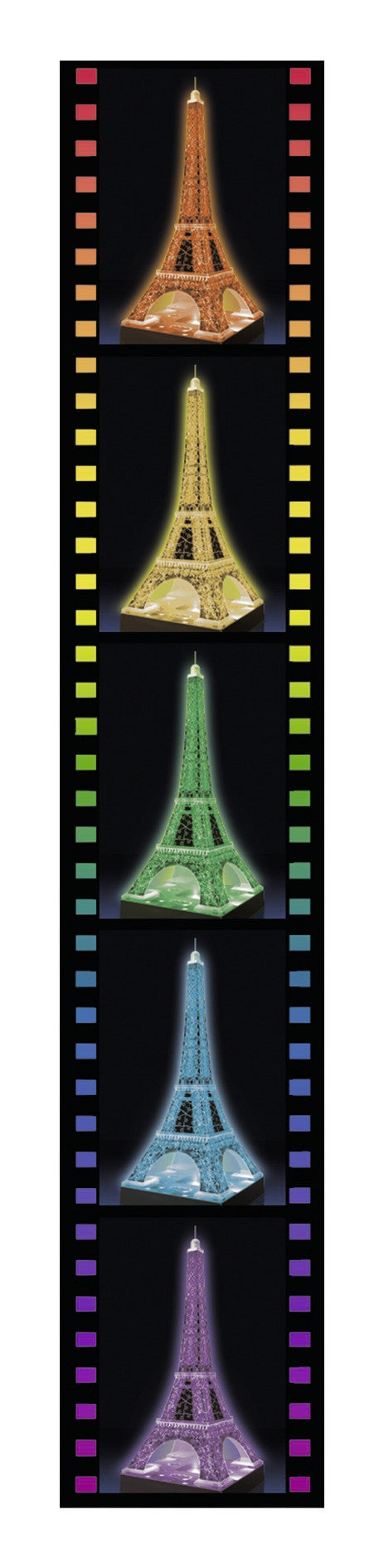 PUZZLE 3D TURNUL EIFFEL NOAPTEA, 216 PIESE (RVS3D12579) - Libelula Vesela - Jucarii