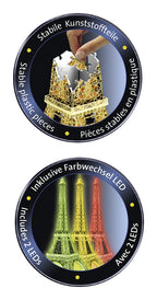 PUZZLE 3D TURNUL EIFFEL NOAPTEA, 216 PIESE (RVS3D12579) - Libelula Vesela - Jucarii