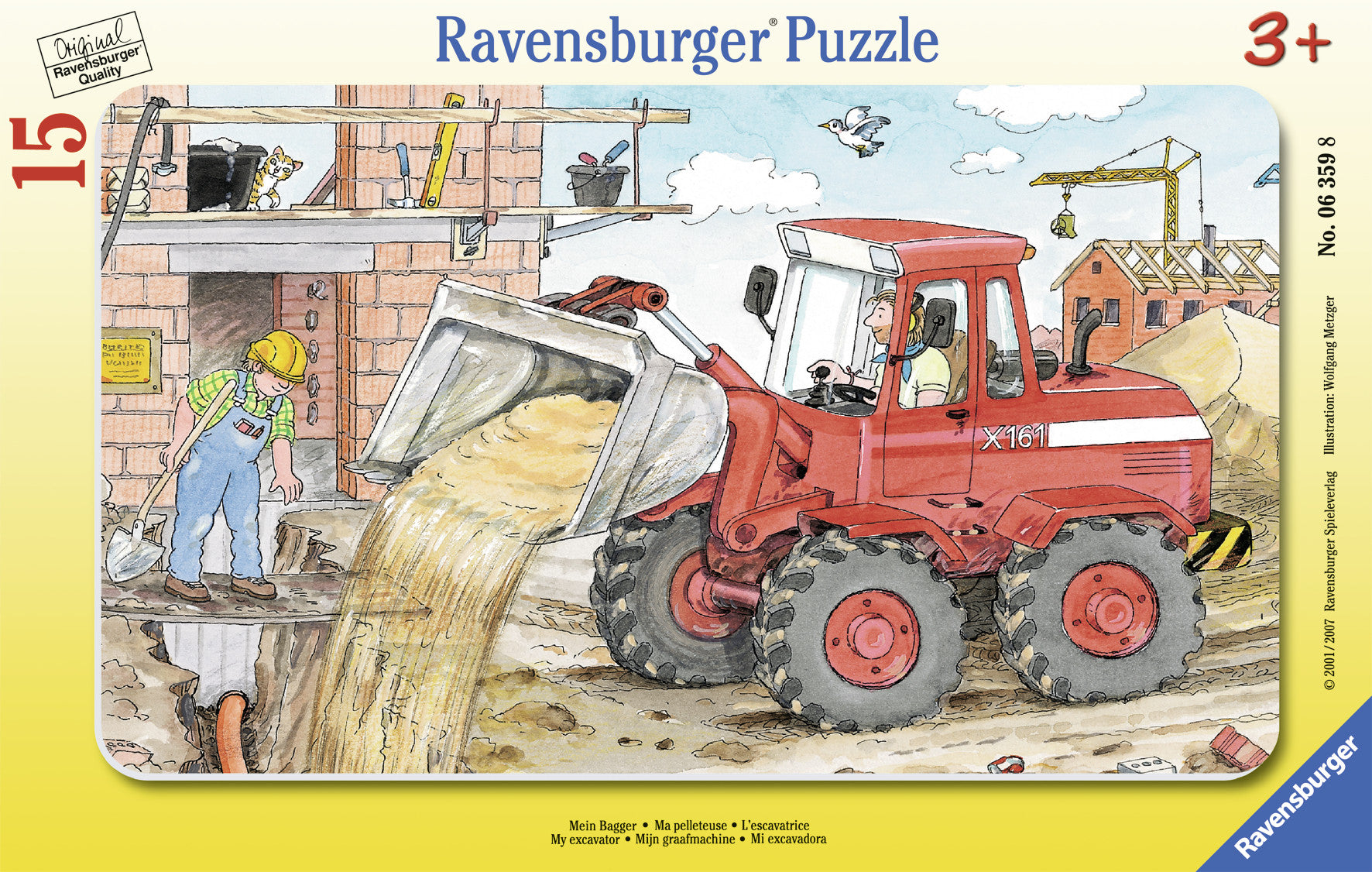 PUZZLE EXCAVATOR, 15 PIESE (RVSPC06359) - Libelula Vesela - Jucarii