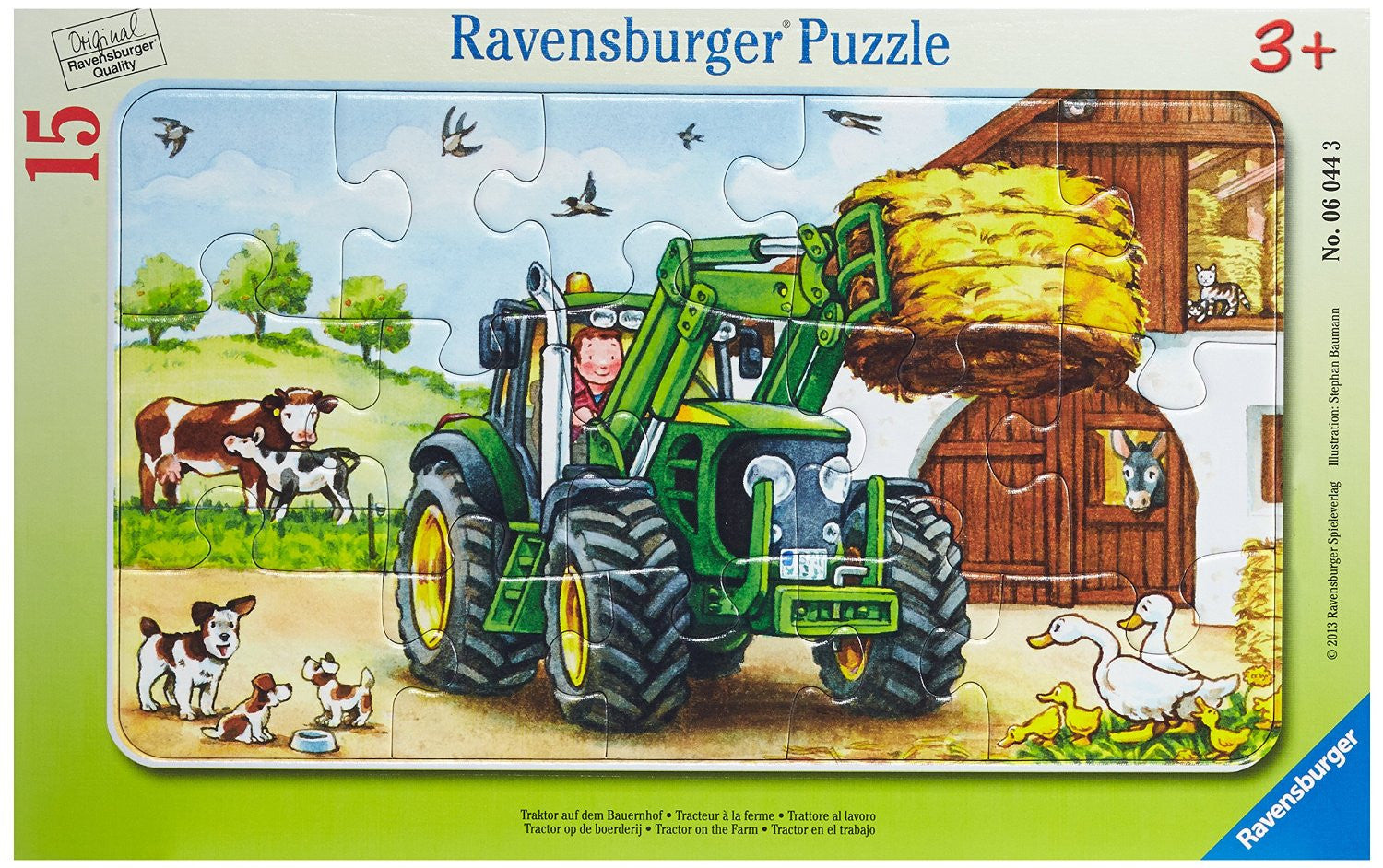 PUZZLE TRACTOR LA FERMA, 15 PIESE (RVSPC06044) - Libelula Vesela - Jucarii