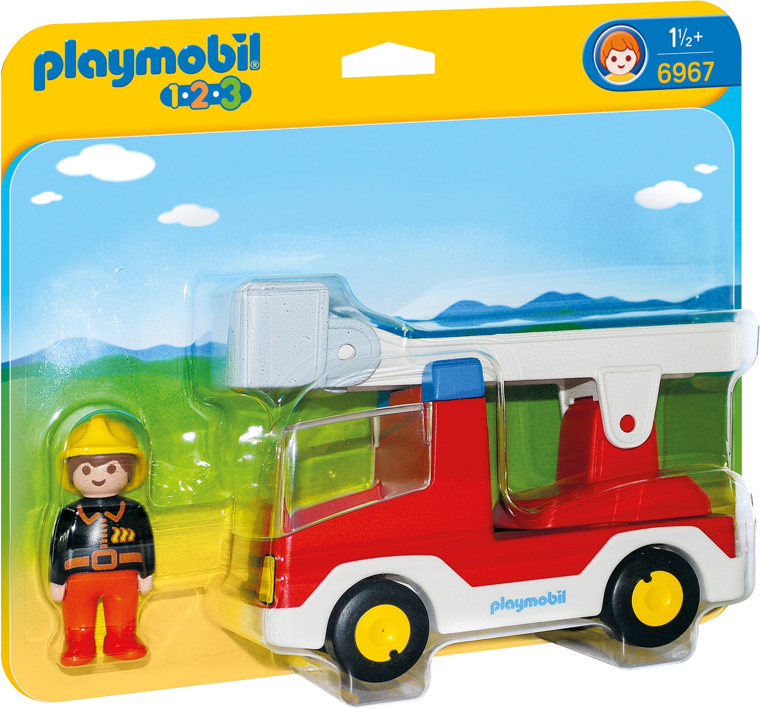 CAMION CU POMPIER - PLAYMOBIL 1.2.3 (PM6967) - Libelula Vesela - Jucarii