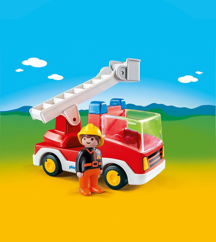 CAMION CU POMPIER - PLAYMOBIL 1.2.3 (PM6967) - Libelula Vesela - Jucarii
