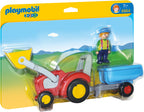 TRACTOR CU REMORCA - PLAYMOBIL 1.2.3 (PM6964) - Libelula Vesela - Jucarii