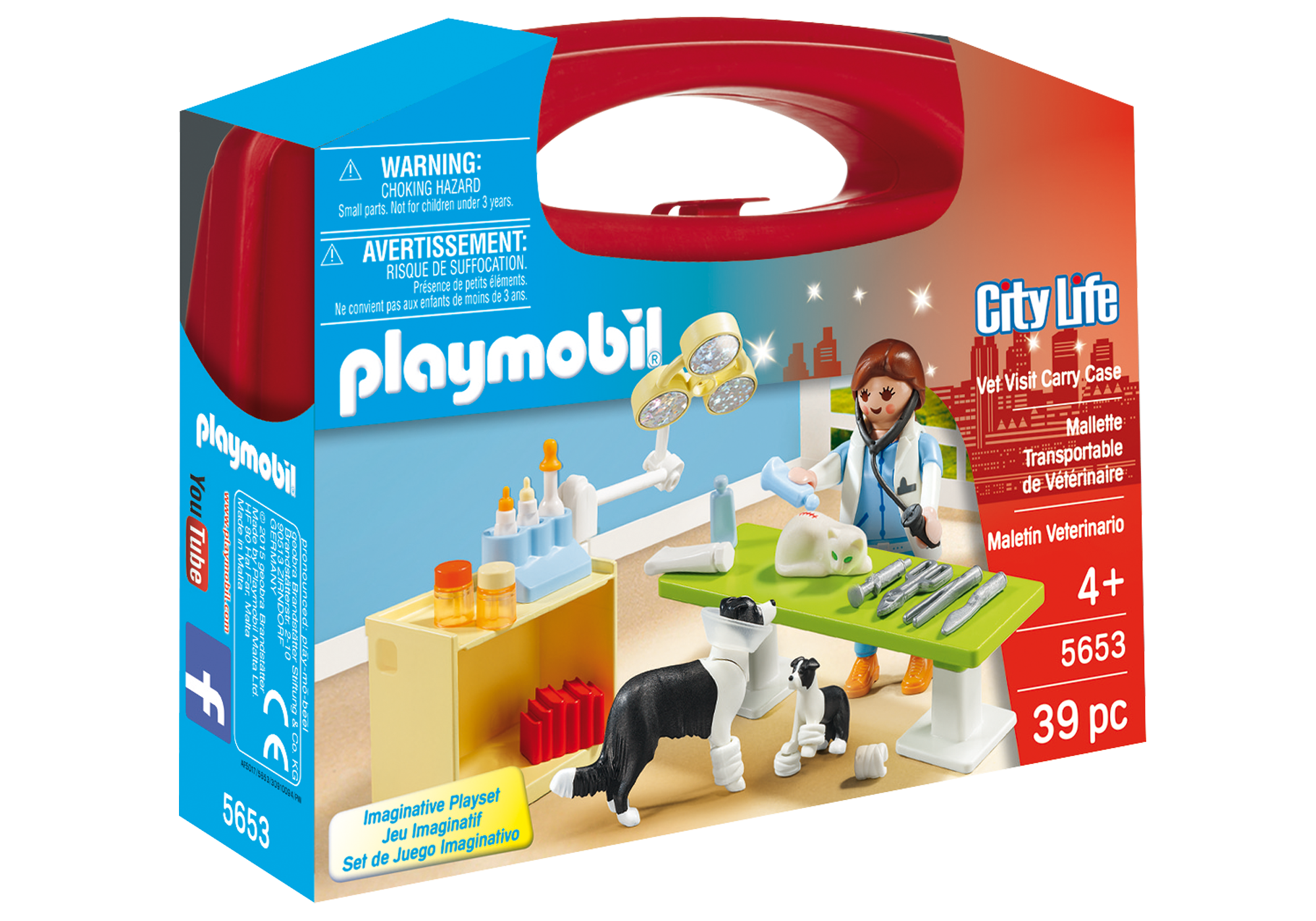 PLAYMOBIL - SET PORTABIL - IN VIZITA LA VETERINAR (PM5653) - Libelula Vesela - Jucarii