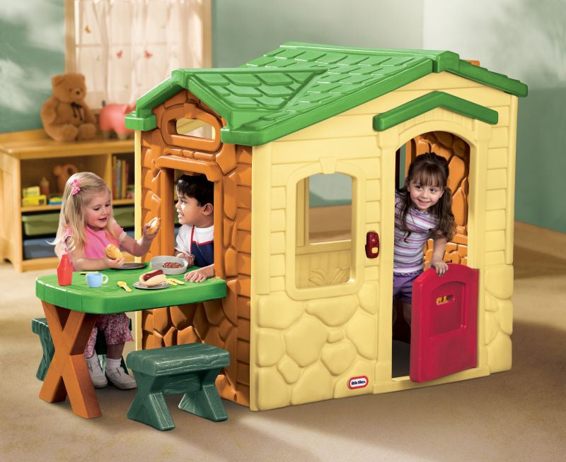 LITTLE TIKES - CASUTA PICNIC CU TERASA - CREM (LT17229) - Libelula Vesela - Jucarii