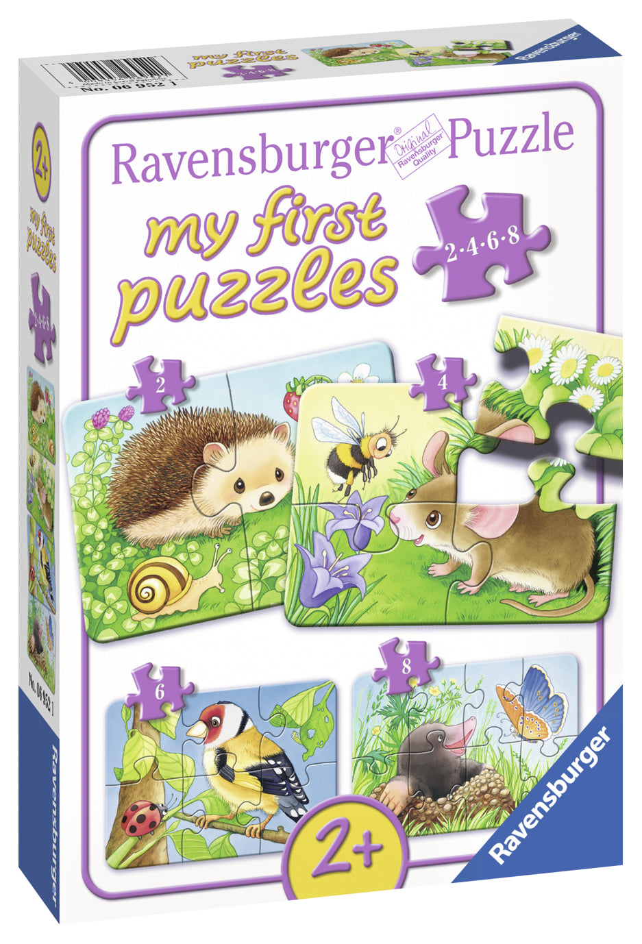 PRIMUL MEU PUZZLE ANIMALE DIN PADURE, 2/4/6/8 PIESE - RAVENSBURGER (RVSPC06952) - Libelula Vesela - Jucarii