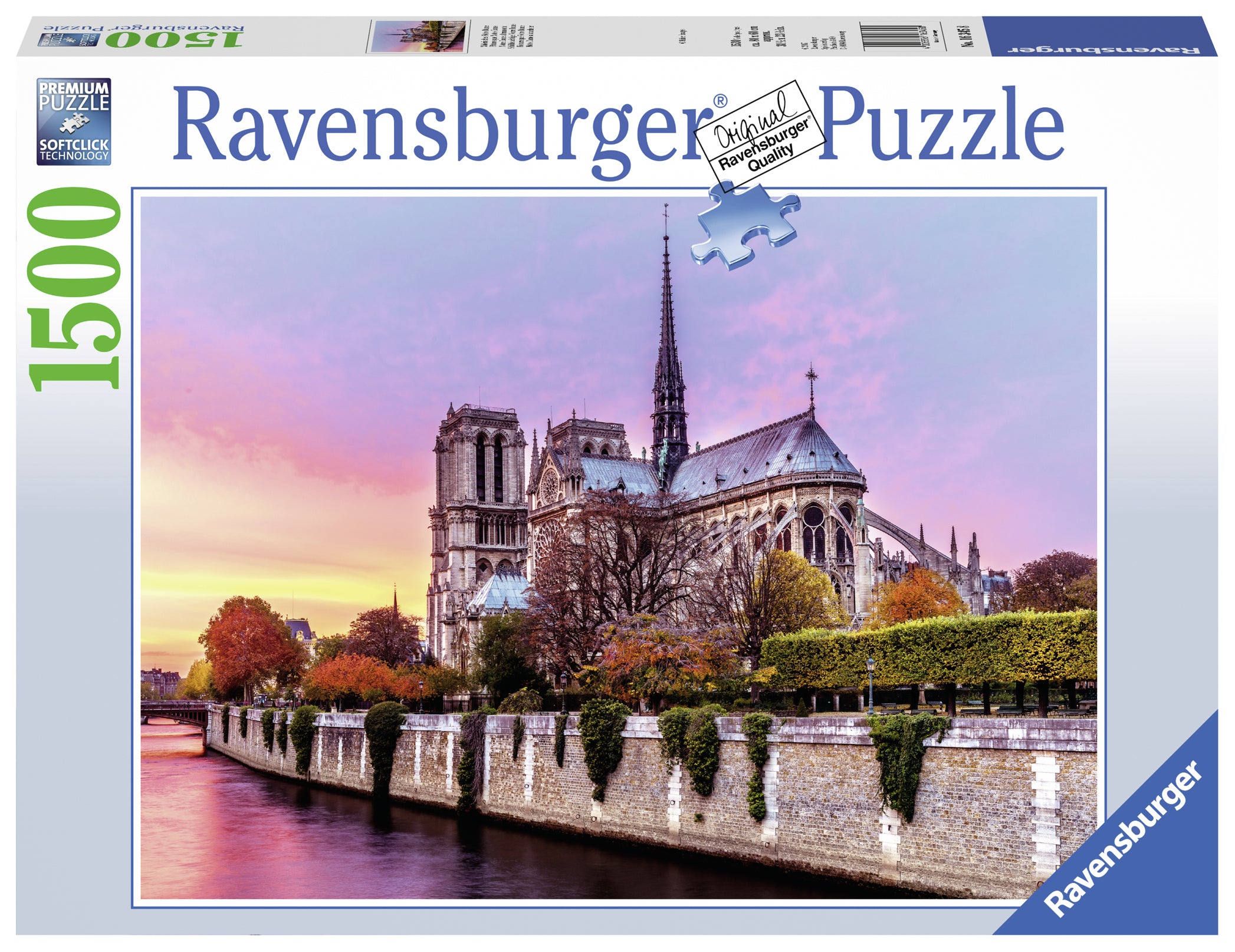 PUZZLE PICTURA NOTRE DAME, 1500 PIESE - RAVENSBURGER (RVSPA16345) - Libelula Vesela - Jucarii