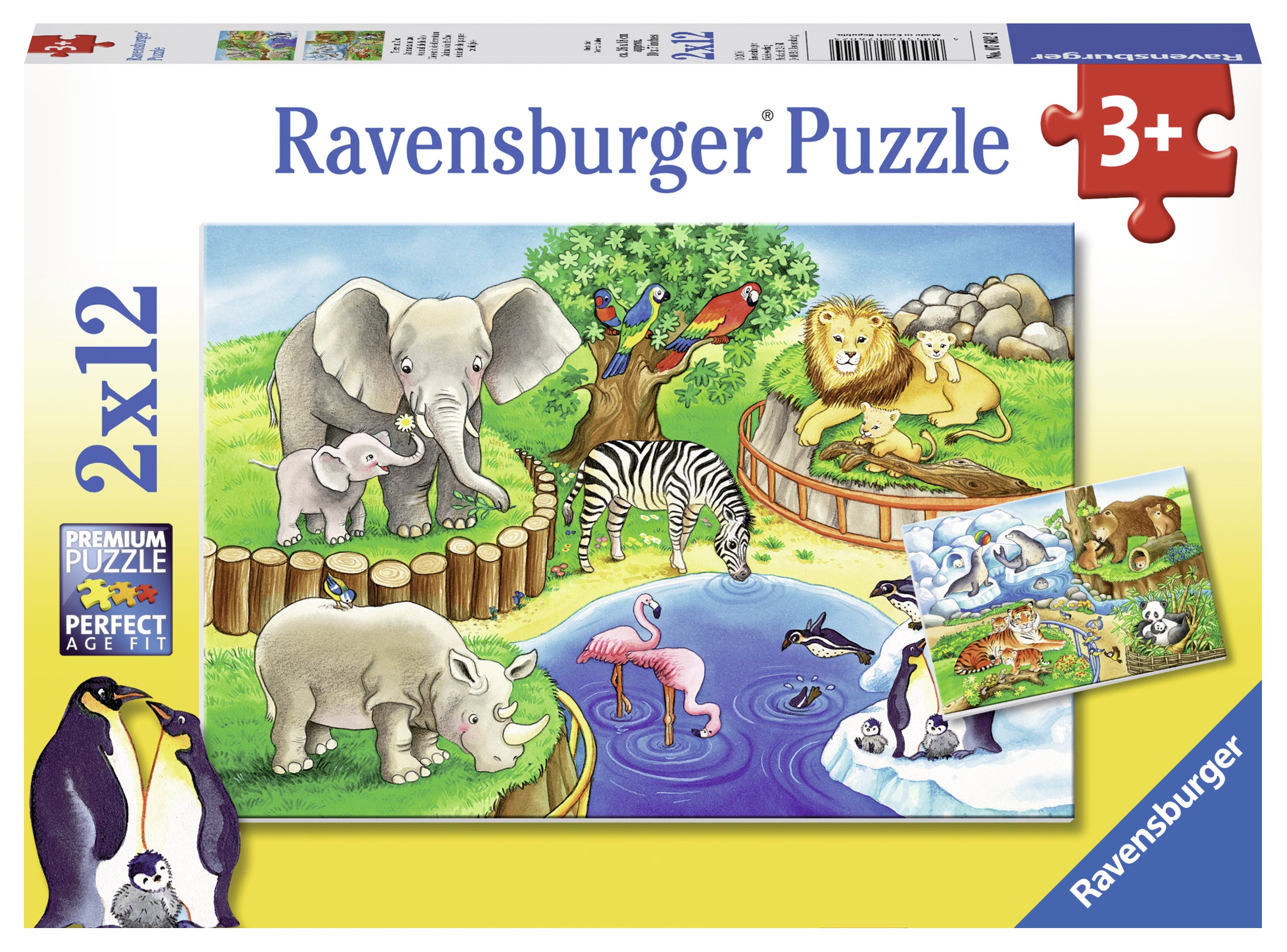 PUZZLE ZOO, 2X12 PIESE - RAVENSBURGER (RVSPC07602) - Libelula Vesela - Jucarii