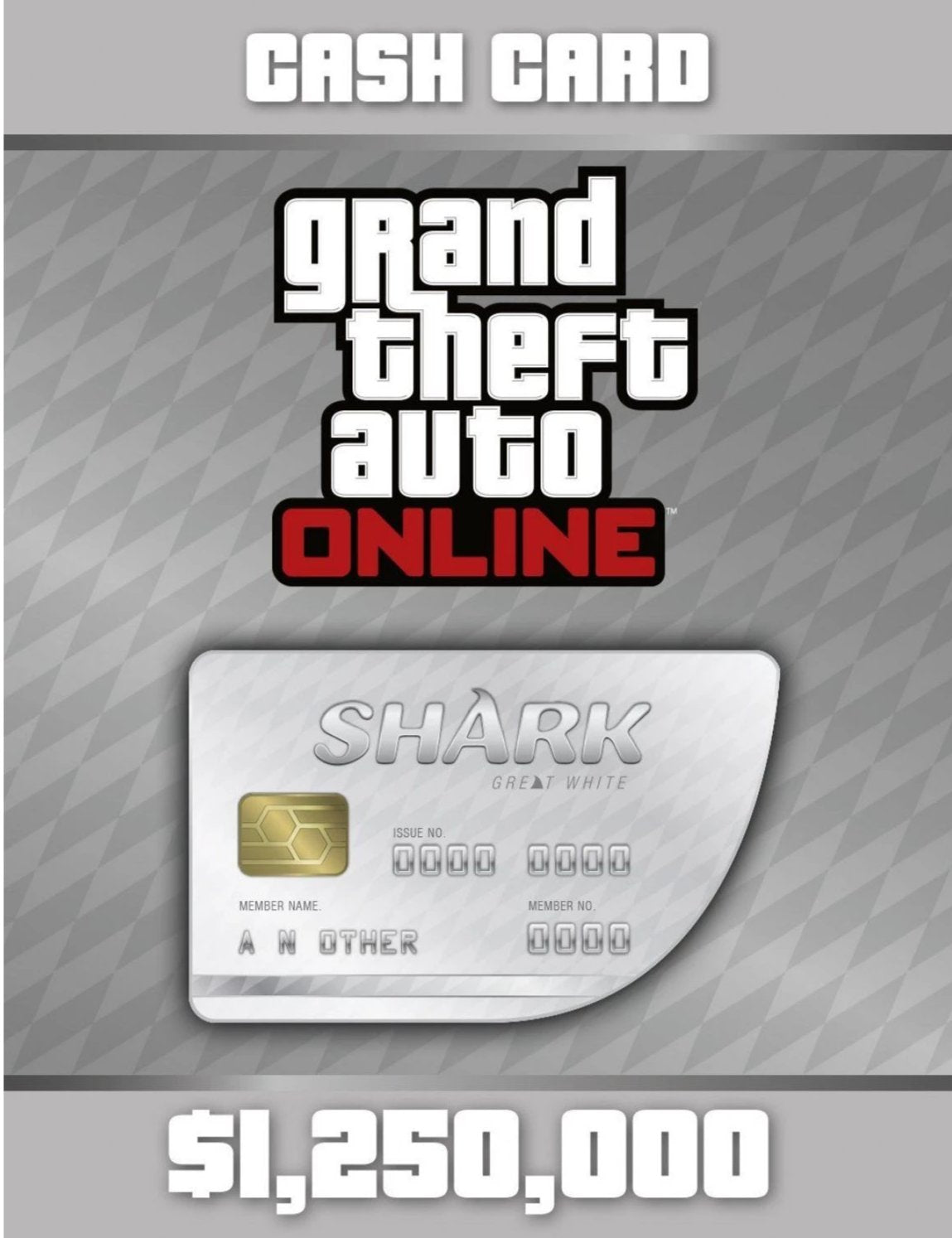 GRAND THEFT AUTO ONLINE: GREAT WHITE SHARK CASH CARD 1 250 000 - XBOX LIVE - MULTILANGUAGE - WORLDWIDE - Libelula Vesela - Jocuri video