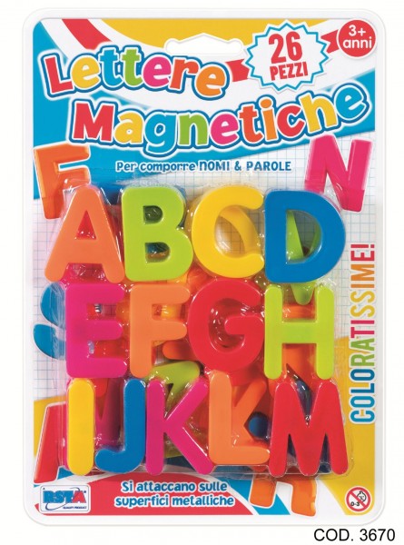 SET LITERE MAGNETICE 26 PIESE IN BLISTER - RS TOYS (RS3670) - Libelula Vesela - Jucarii