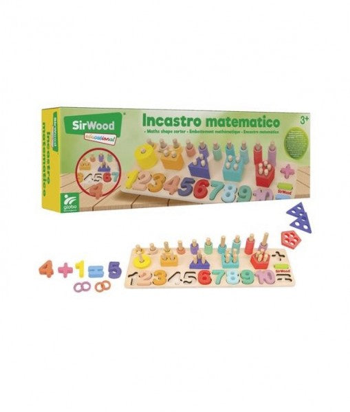 SET MATEMATICA 3 IN 1 DIN LEMN - GLOBO (GL40887) - Libelula Vesela - Jucarii