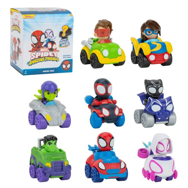 PAIENJENELUL MARVEL - MINI-VEHICUL ASCUNS IN CUTIE, FIGURINA INCLUSA, DIVERSE MODELE - LISCIANI (SNF0045) - Libelula Vesela - Jucarii
