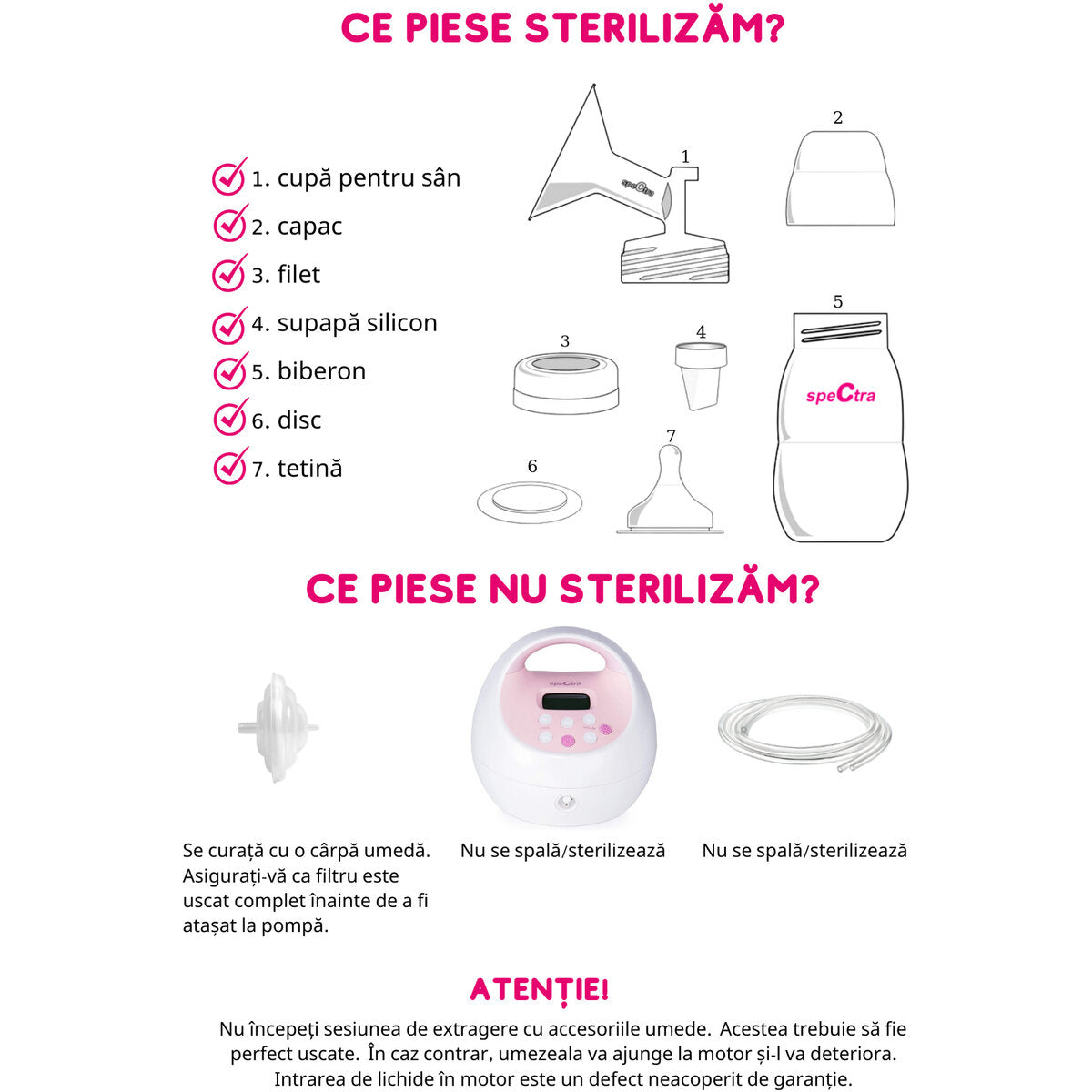 POMPA DE SAN ELECTRICA DUBLA S2 - SPECTRA (ROSPS2) - Libelula Vesela - Puericultura