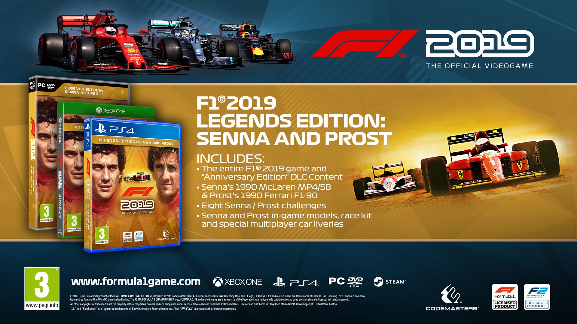 F1 2019 LEGENDS EDITION - STEAM - PC - MULTILANGUAGE - Libelula Vesela - Jocuri video