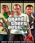 GRAND THEFT AUTO V GTA 5 - PREMIUM ONLINE EDITION & GREAT WHITE SHARK CARD BUNDLE- ROCKSTAR SOCIAL CLUB - MULTILANGUAGE - WORLDWIDE - PC - Libelula Vesela - Jocuri video