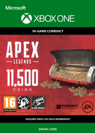 APEX LEGENDS: 11500 COINS - XBOX ONE DOWNLOAD - XBOX LIVE - WORLDWIDE - MULTILANGUAGE - XBOX ONE - Libelula Vesela - Jocuri video