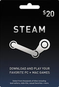 STEAM GIFT CARD 20 EUR - STEAM - WORLDWIDE - MULTILANGUAGE - PC - Libelula Vesela - Gift Cards