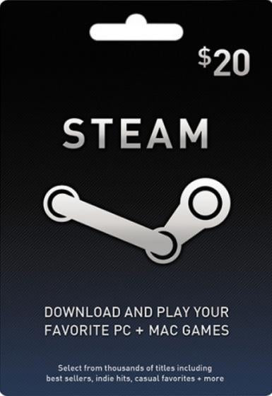 STEAM GIFT CARD 20 EUR - STEAM - WORLDWIDE - MULTILANGUAGE - PC - Libelula Vesela - Gift Cards
