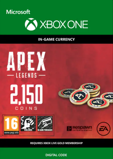 APEX LEGENDS: 2150 COINS - XBOX ONE DOWNLOAD - XBOX LIVE - WORLDWIDE - MULTILANGUAGE - XBOX ONE - Libelula Vesela - Jocuri video