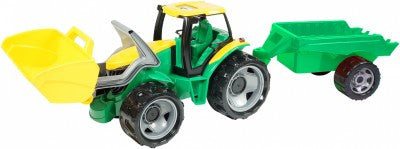 TRACTOR CU CUPA SI REMORCA GIGANT 110CM - LENA (LE02123) - Libelula Vesela - Jucarii