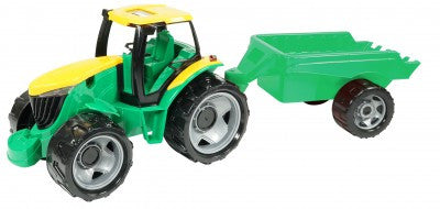 TRACTOR CU REMORCA GIGANT 95CM - LENA (LE02122) - Libelula Vesela - Jucarii