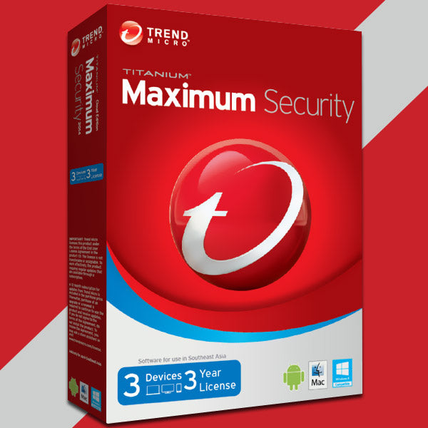 TREND MICRO MAXIMUM SECURITY 2017/2018 3 YEAR 3 DEVICES - MULTILANGUAGE - WORLDWIDE - PC - Libelula Vesela - Software