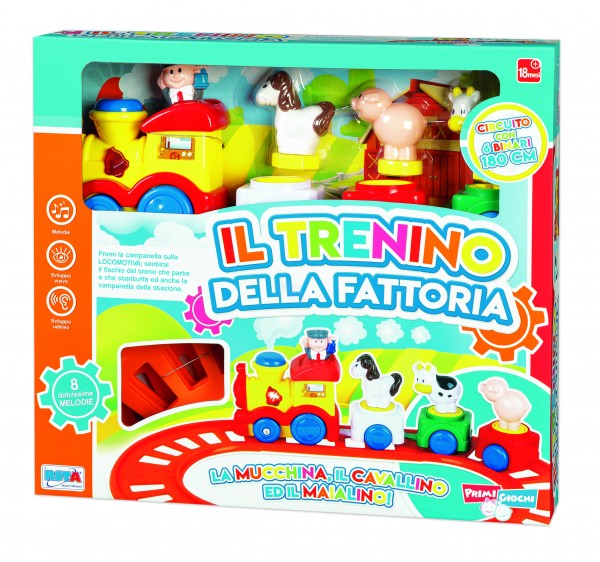 TRENULET BEBE CU FERMA - RS TOYS (RS11381) - Libelula Vesela - Jucarii