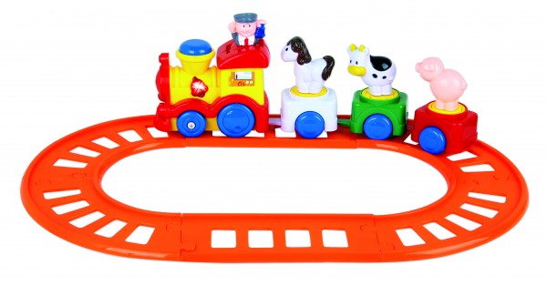 TRENULET BEBE CU FERMA - RS TOYS (RS11381) - Libelula Vesela - Jucarii