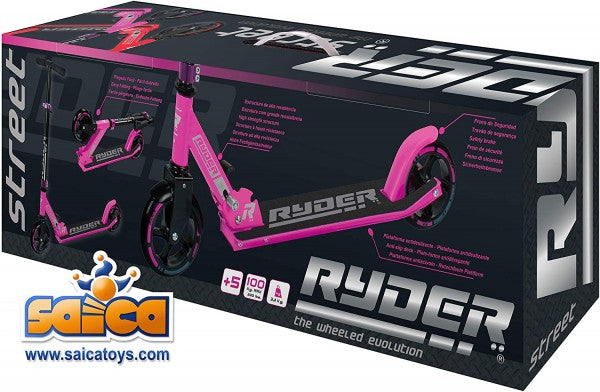 TROTINETA PENTRU COPII, 2 ROTI, RYDER STREET 145 MM ROZ - SAICA (SA3286) - Libelula Vesela - Jucarii